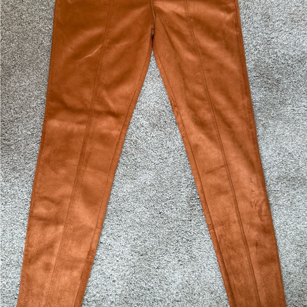 Simply Vera Vera Wang Burnt Orange Faux Suede Pants